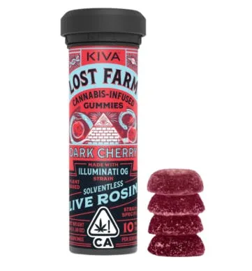 Kiva - Lost Farm - Dark Cherry - Illuminati OG - Live Rosin Gummies