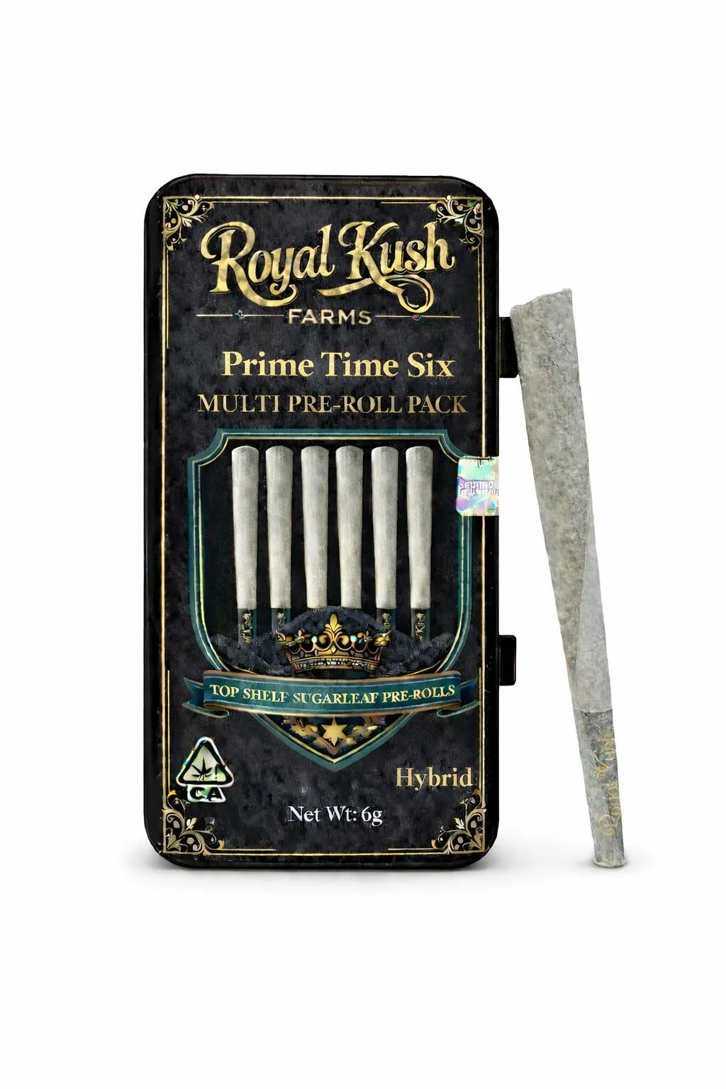 Prime Time Six | Top Shelf Indoor Sugarleaf Pre-roll Pack 6g