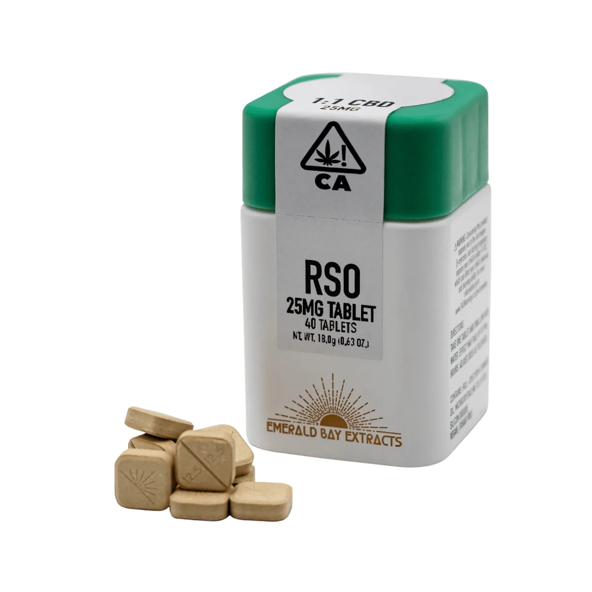 Pear Blossom (CBD) | 26:1 CBD:THC 25mg/1000mg RSO Tablets | Emerald Bay Extracts