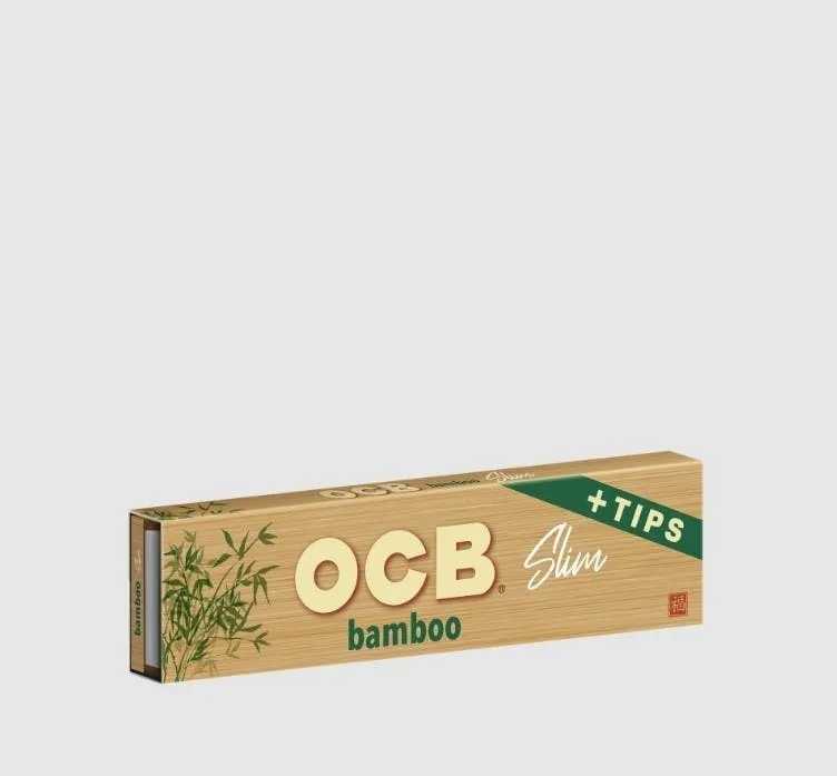 OCB - Bamboo Unbleached Slim + Tips Papers