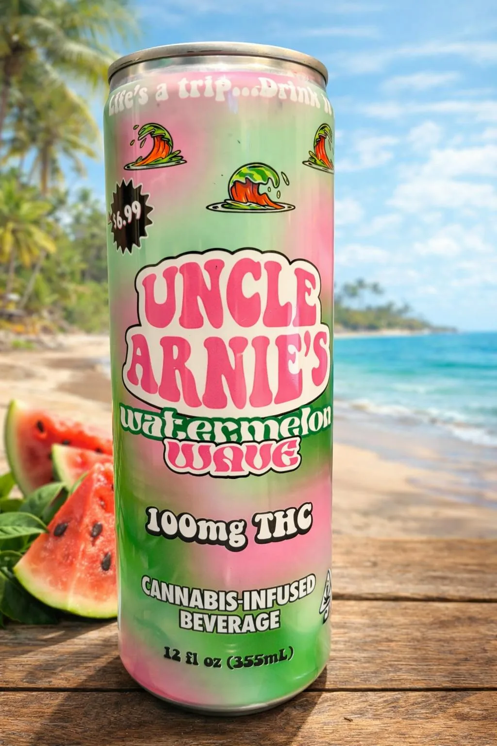 Uncle Arnie's Beverage - Watermelon Wave 100mg (12oz)