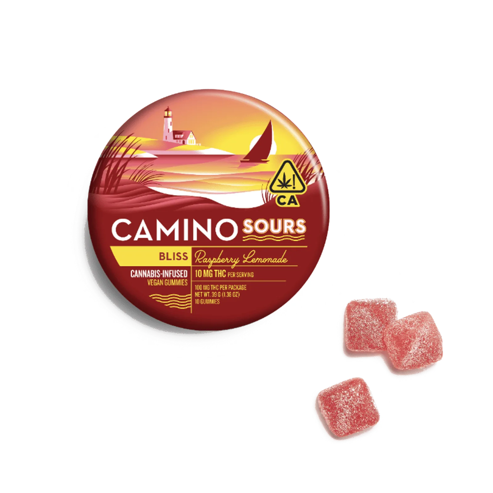 Camino Sours Raspberry Lemonade 'Bliss' Gummies - 10 Gummies