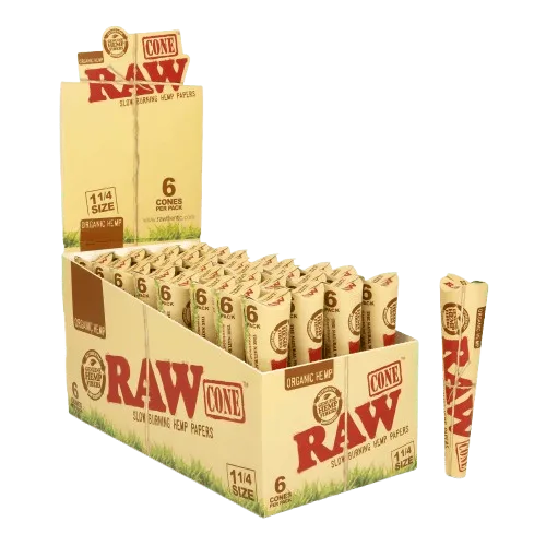 ORGANIC HEMP 1 1/4 CONES 6PK