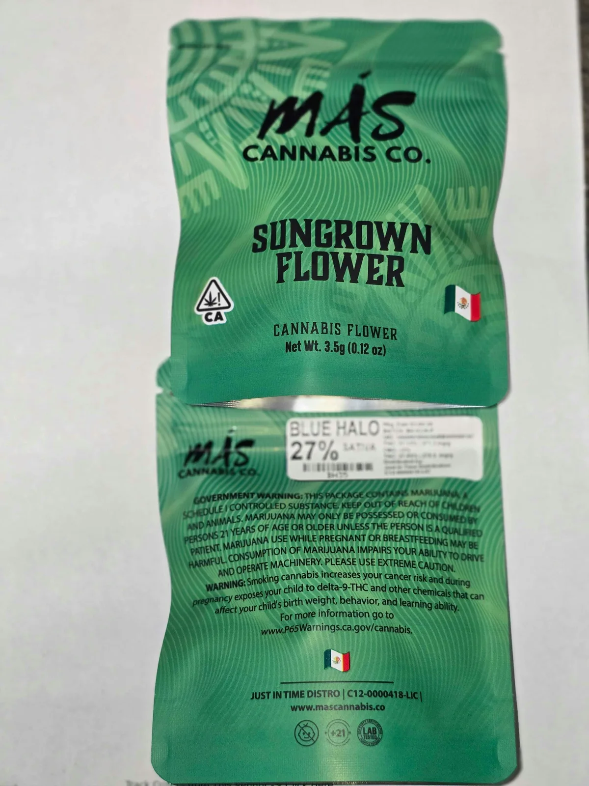 Más - Blue Halo 3.5g 27% - 3.5 grams