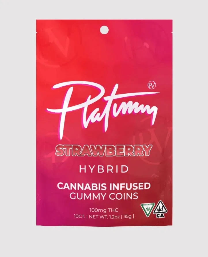 Platinum Vape - Strawberry - 100mg Gummies - Gummies - Hybrid