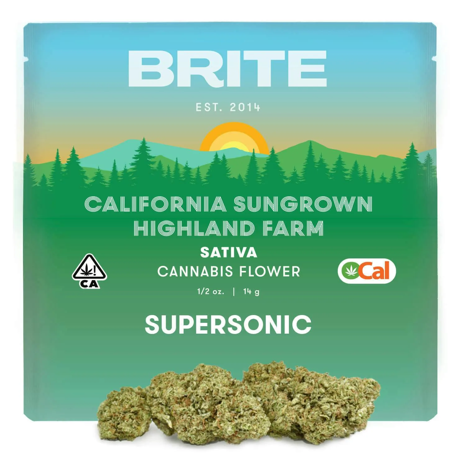 BRITE Highland OCal Flower (14g) - Hybrid - Supersonic