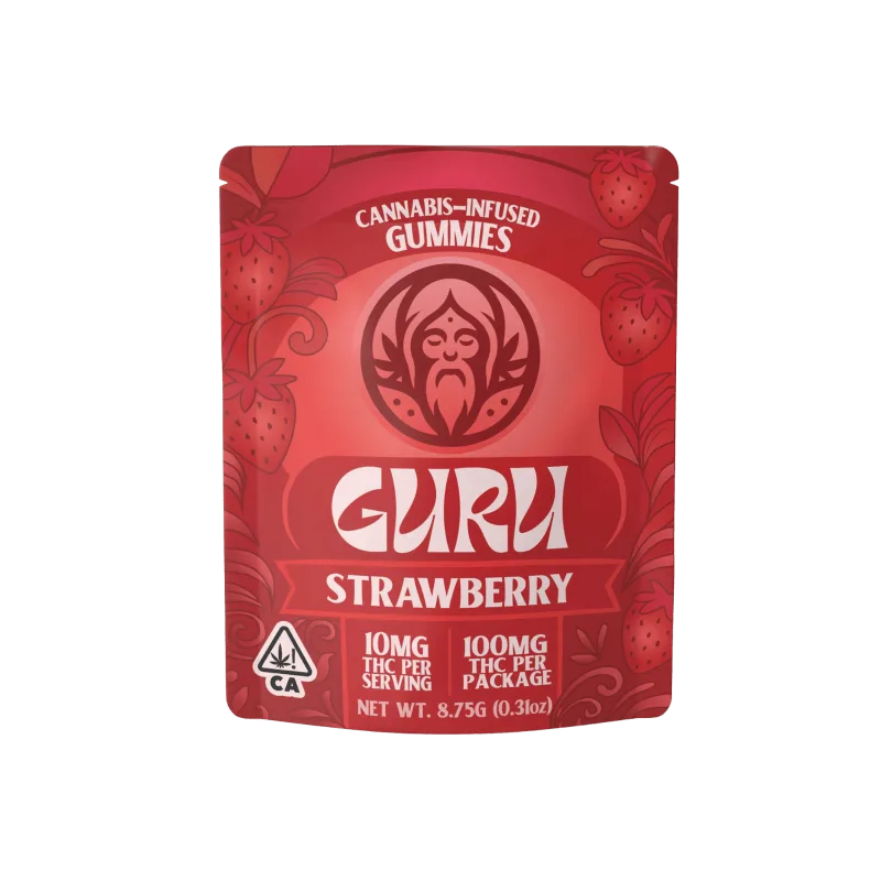 GURU - Strawberry Gummy - 100mg - Edible