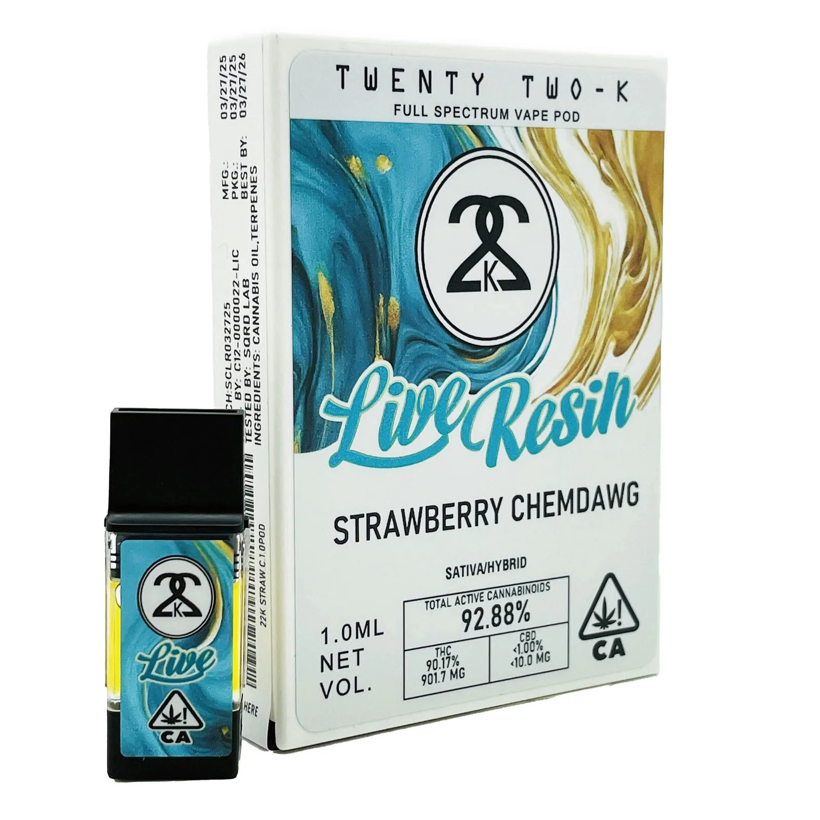 22K - Strawberry Chemdawg - Live Resin - 1.0ml POD