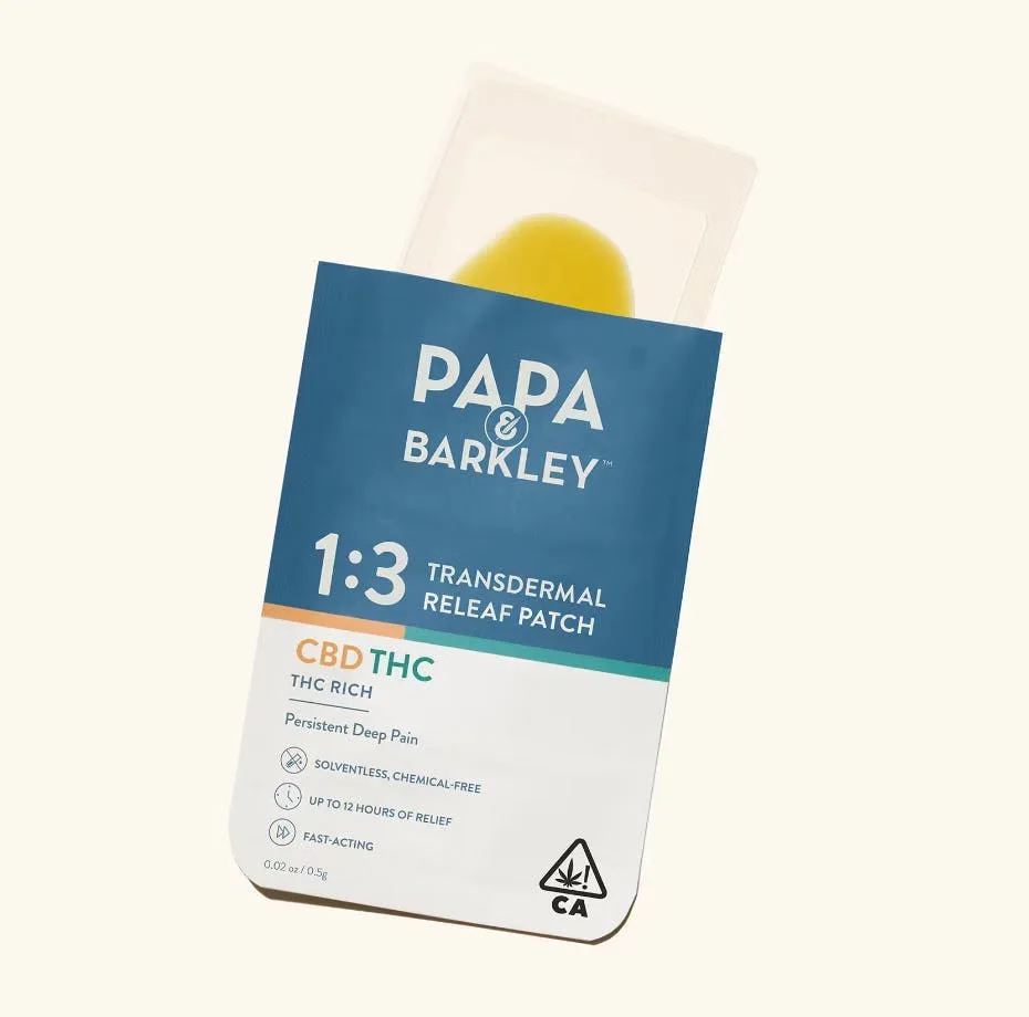 Papa & Barkley - Papa & Barkley Transdermal Releaf Patch - CBD Rich 3:1