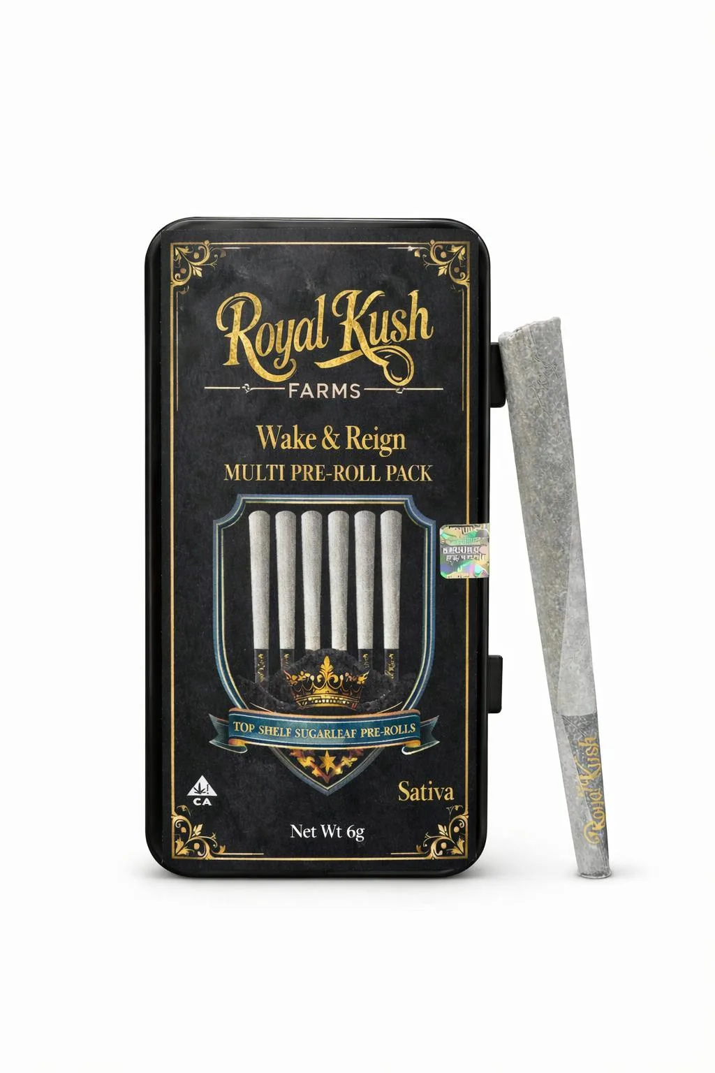 Wake & Reign | Top Shelf Indoor Sugarleaf Pre-roll Pack 6g