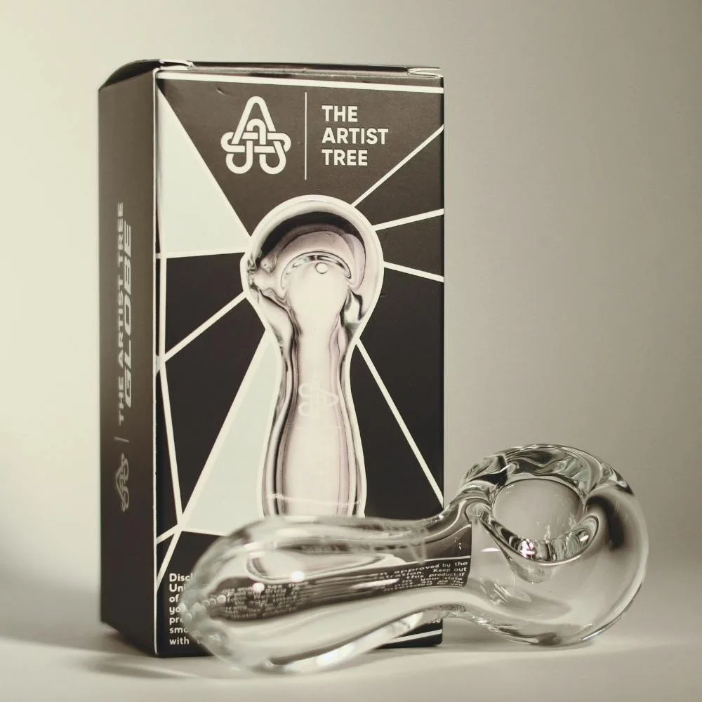 The Artist Tree Clear Glass Pipe