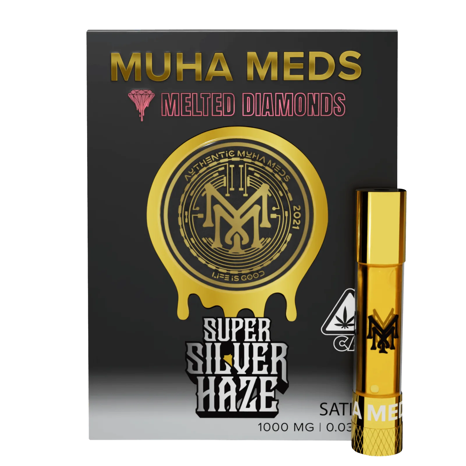 Muha Meds | Super Silver Haze | Melted Diamonds Cartridge | 1g