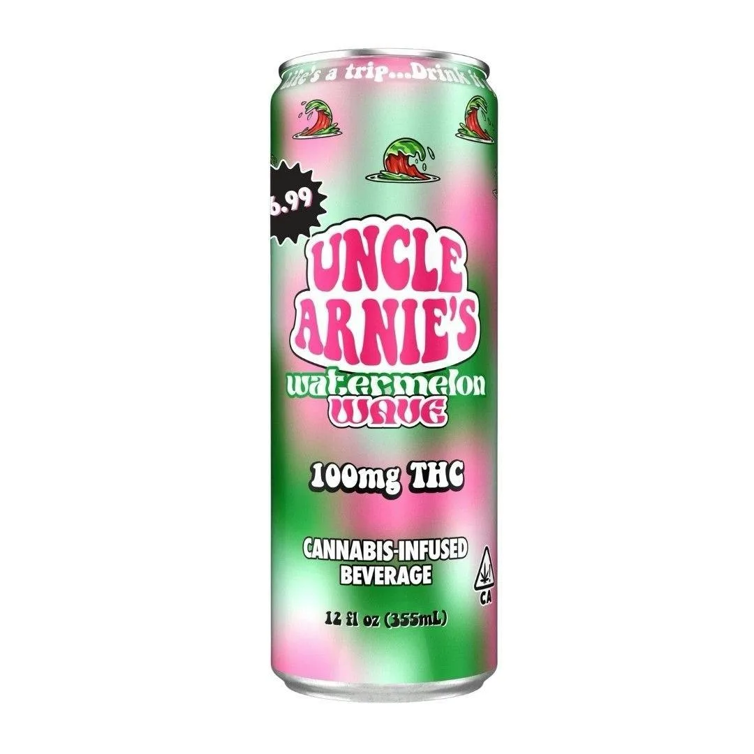 Uncle Arnies | Watermelon Wave | 12oz | 100mg THC