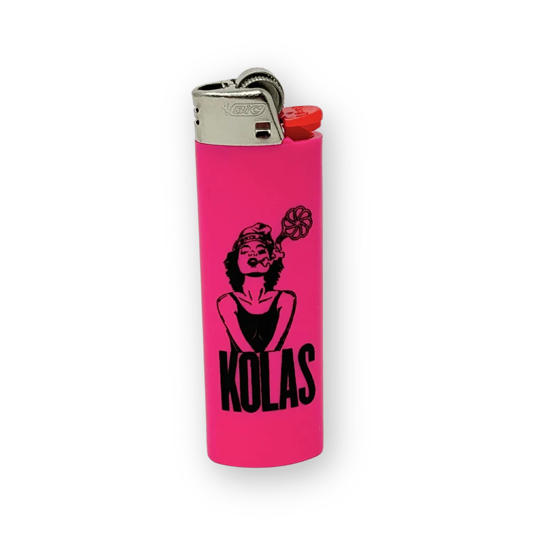 Kolas Branded Lighter BIC Puff Pass Pink