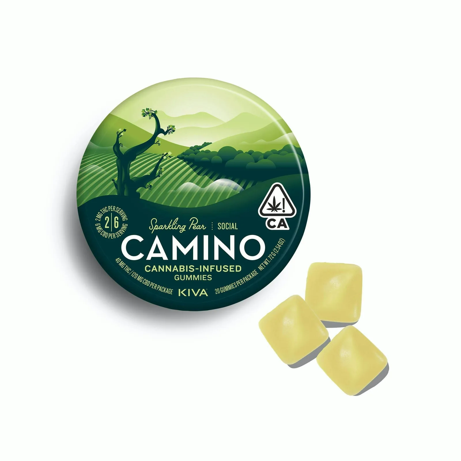 40mg 1:3 Sparkling Pear Gummies