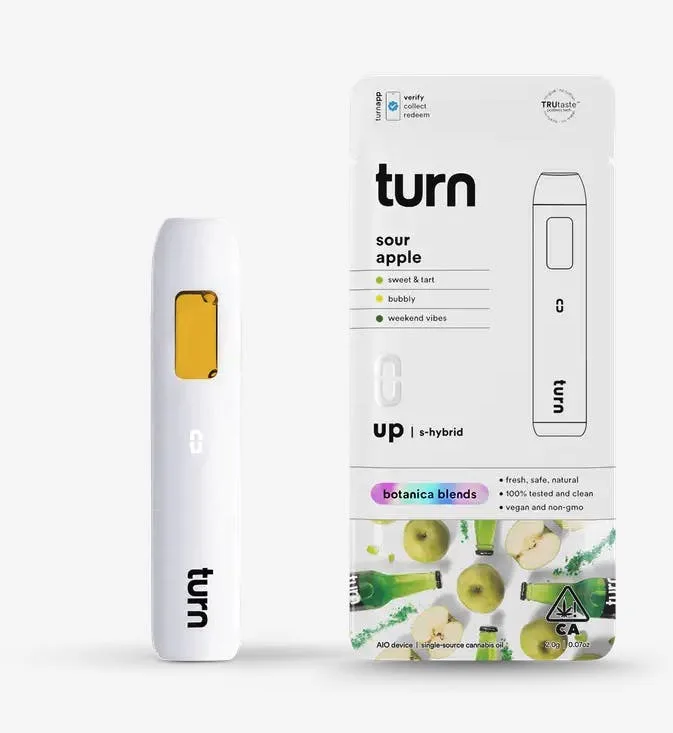 turn | Sour Apple Seltzer | Disposable | 2g