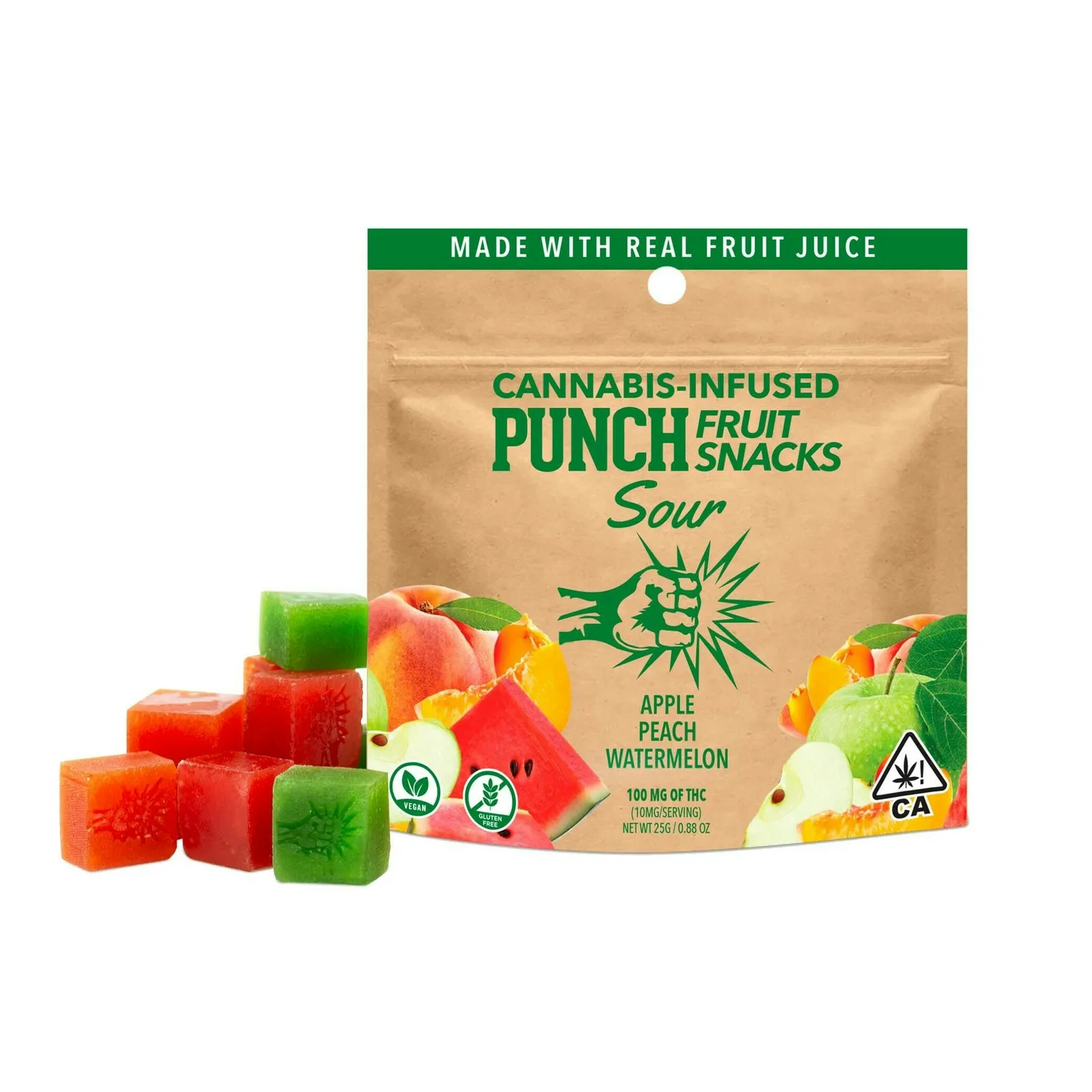 Sour Fruit Snacks 100mg