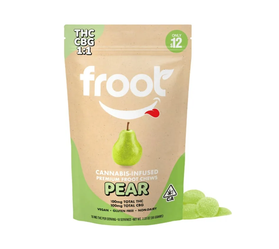 Froot - Froot 10pk Gummies | Pear 1:1 CBG:THC