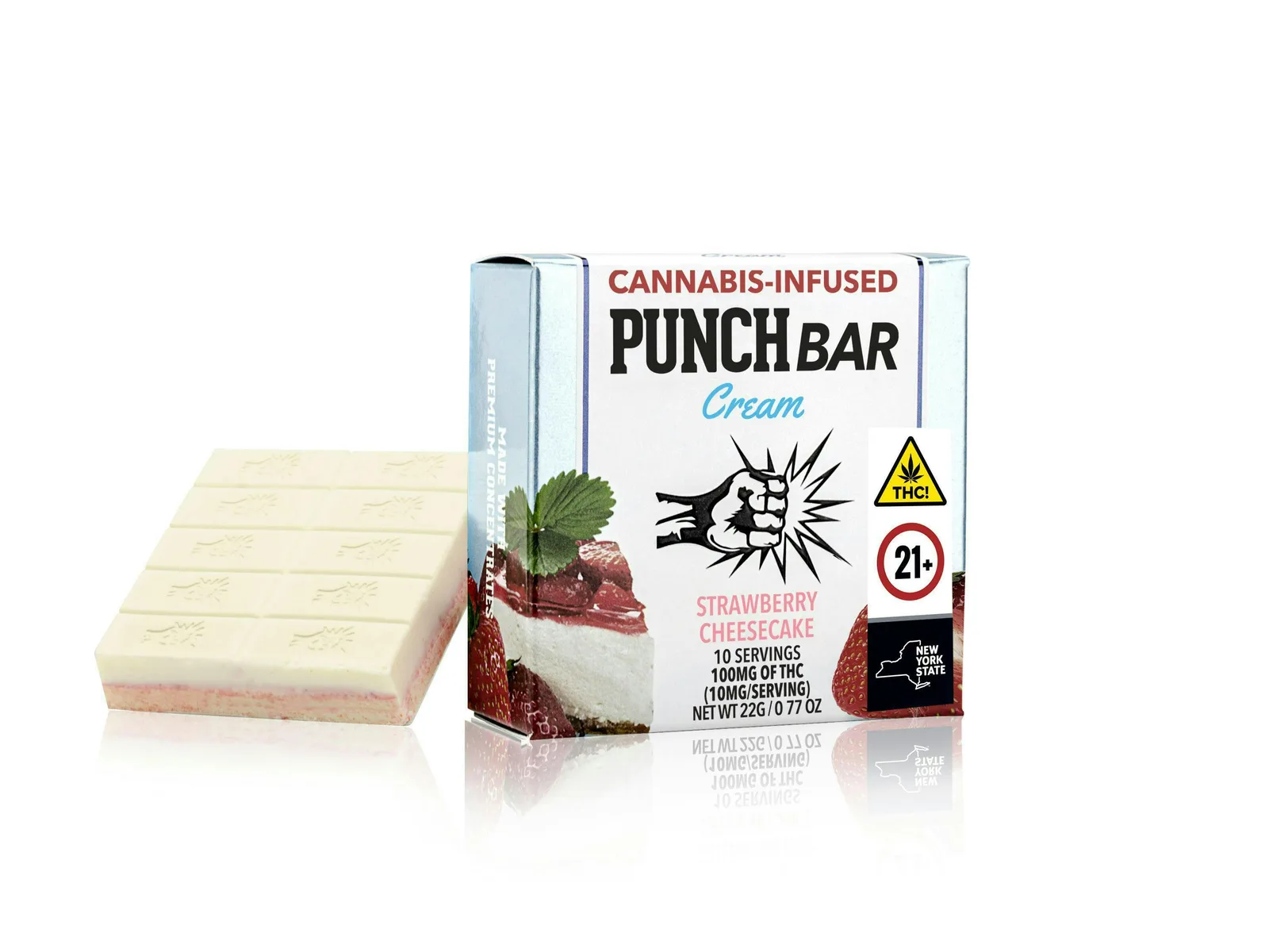 PUNCH BARS - STRAWBERRY CHEESE CAKE - 100MG