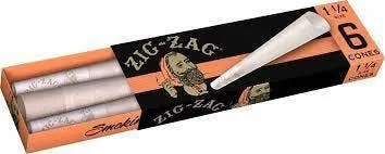 1 1/4 Ultra Thin 6 Pack Cones - Zig Zag