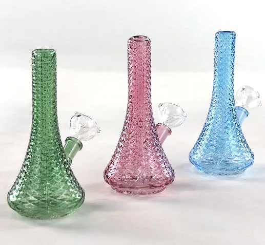 LuvBuds - Accessories - Vintage Diamond Glass Beaker Bong - 5.5"