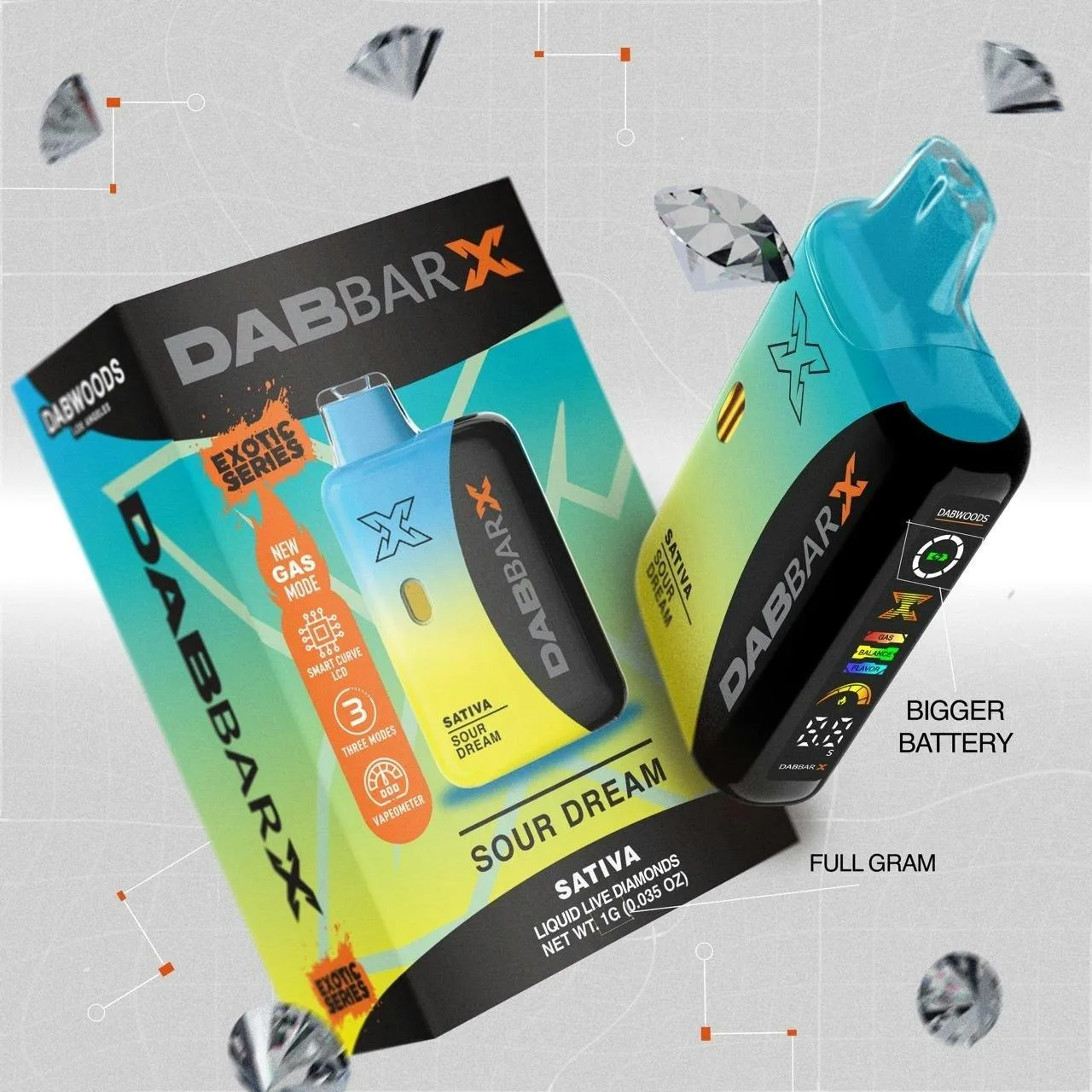 Dabwoods Sour Dream (S) Dab Bar X AIO 1g