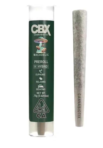 Cannabiotix 0.75g indoor Flower Preroll - Macadelic 25%