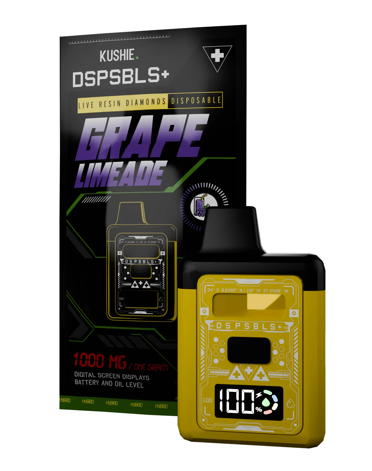 Grape Limeade (Hybrid) - DSPSBLS+ 1G Live Resin Diamonds All In One