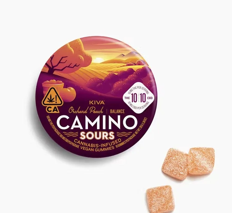 CAMINO 1:1 CBD Sour Orchard Peach Gummies 10ct