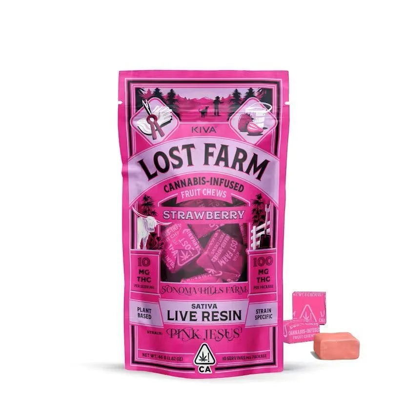Lost Farm 'Strawberry x Pink Jesus' Live Resin Chews [10pk]