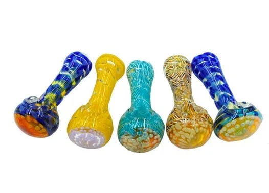 LuvBuds - 086- 3.5- Assorted Glass Hand Pipes* - Retail