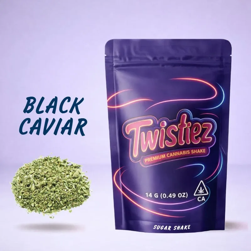 Twistiez | 28G | Black Caviar - Sugar Shake | Hybrid