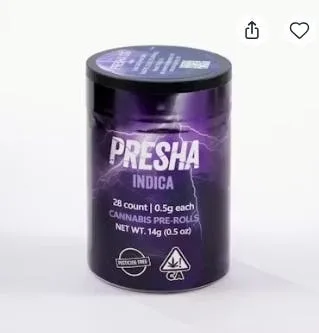 Presha Preroll 28pk Indica Toad Venom
