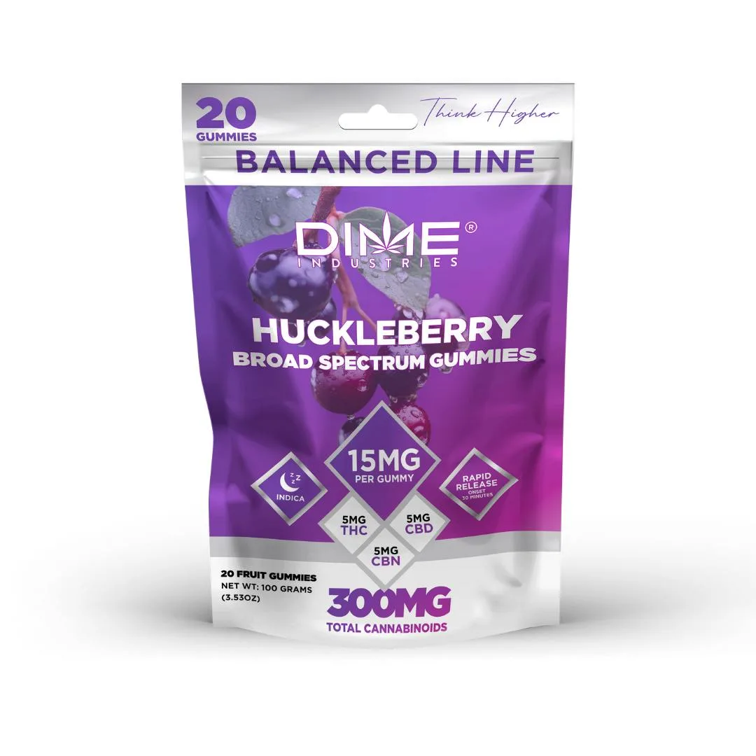 Balanced Line Huckleberry "Evening" CBN Gummies 20ct