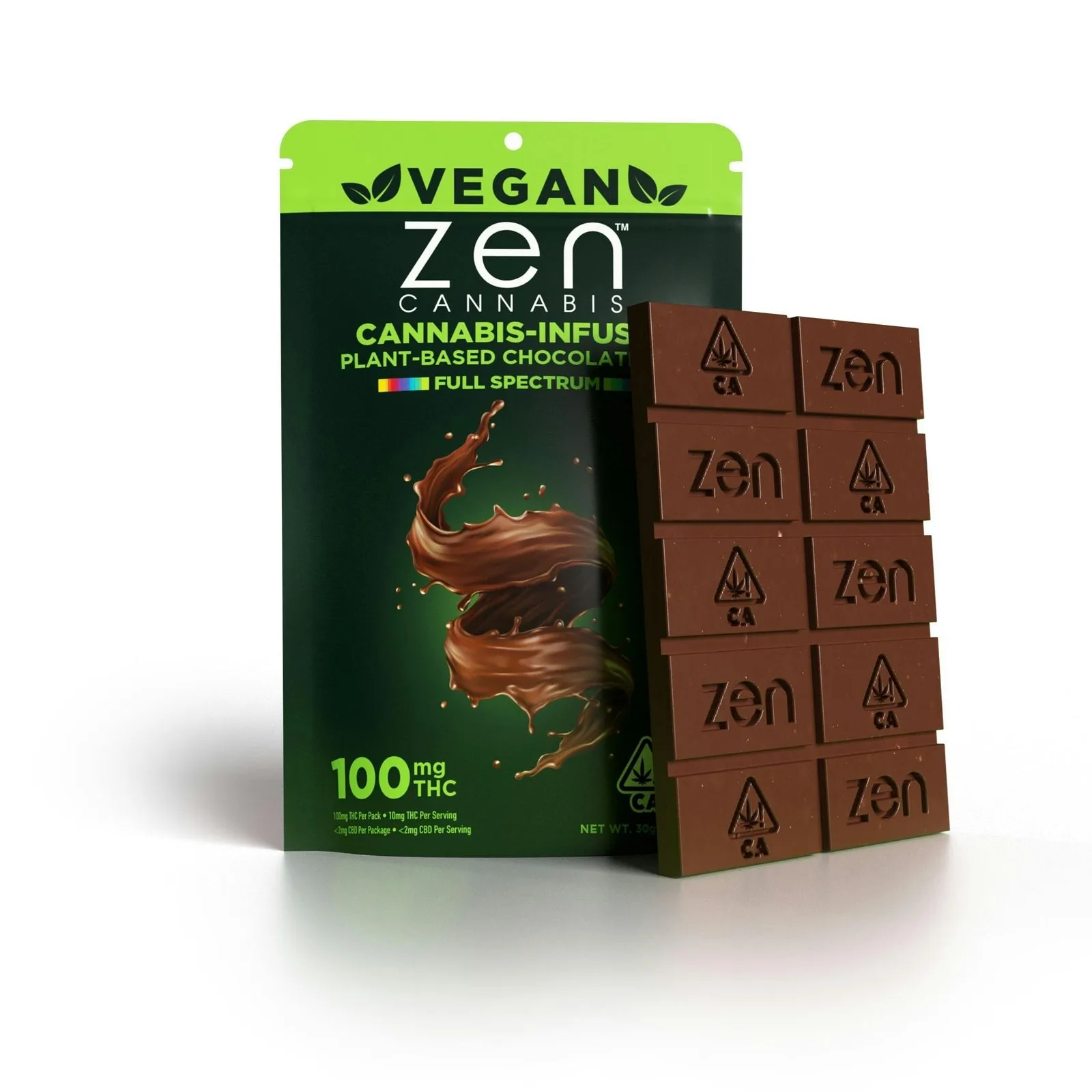 VEGAN CHOCOLATE - 100MG - ZEN CA