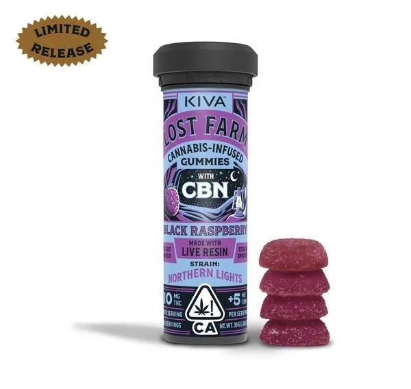 LOST FARM BLACK RASPBERRY CBN GUMMIES - 100MG