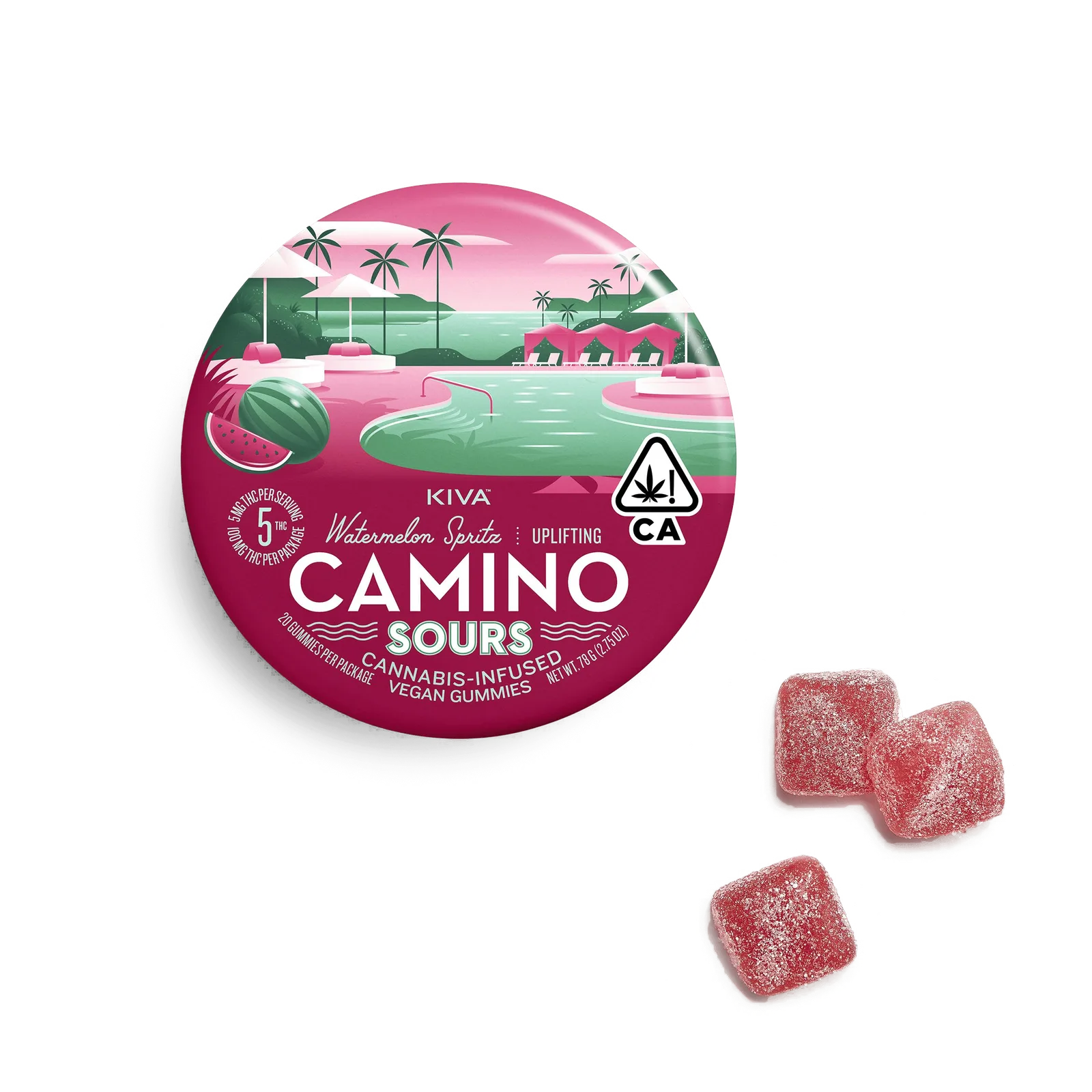 Camino Sours Watermelon Spritz "Uplifting" Gummies - 10 Gummies