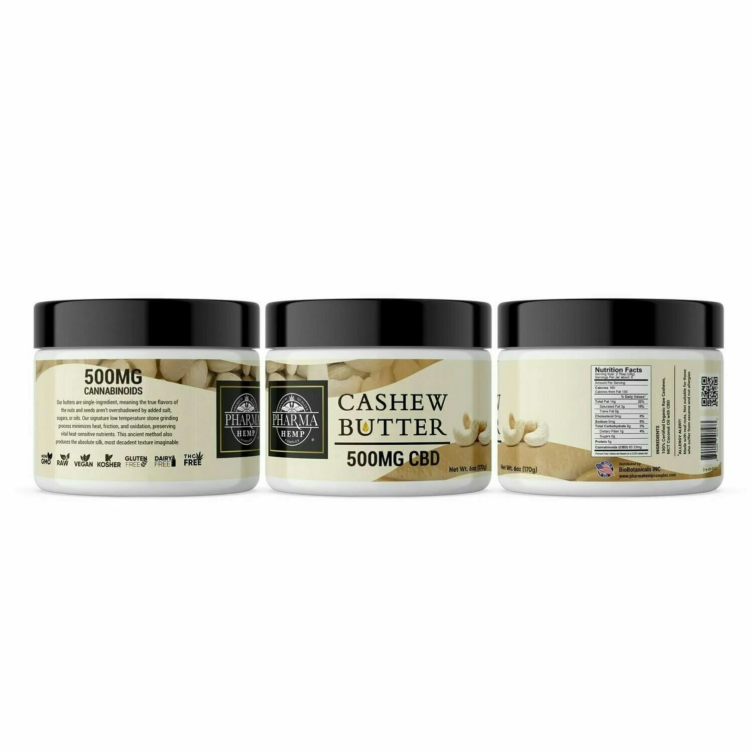 CBD Cashew Butter 500mg 6oz