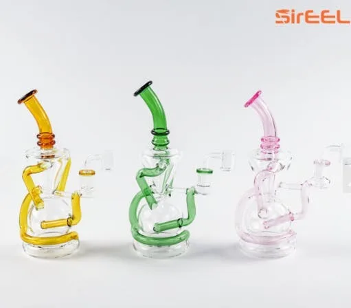 LuvBuds - 078 - 9" Vortex Recycler Oil Rig with Banger, - Retail
