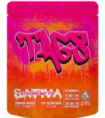 TAGS - Edible - Strawberry Pop - 100mg