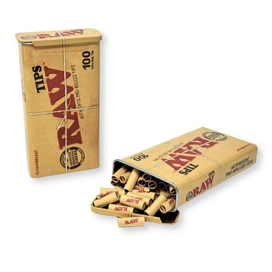 Kolas Raw Pre Rolled Tips in Tin 100pk
