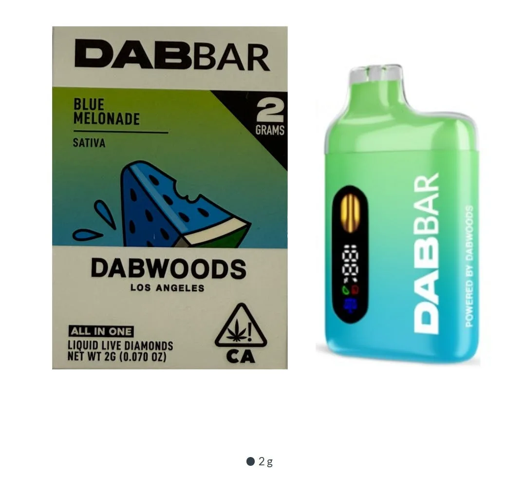 VAPE - DABBAR 2.0 LIQUID DIAMONDS BLUE MELONADE 2G