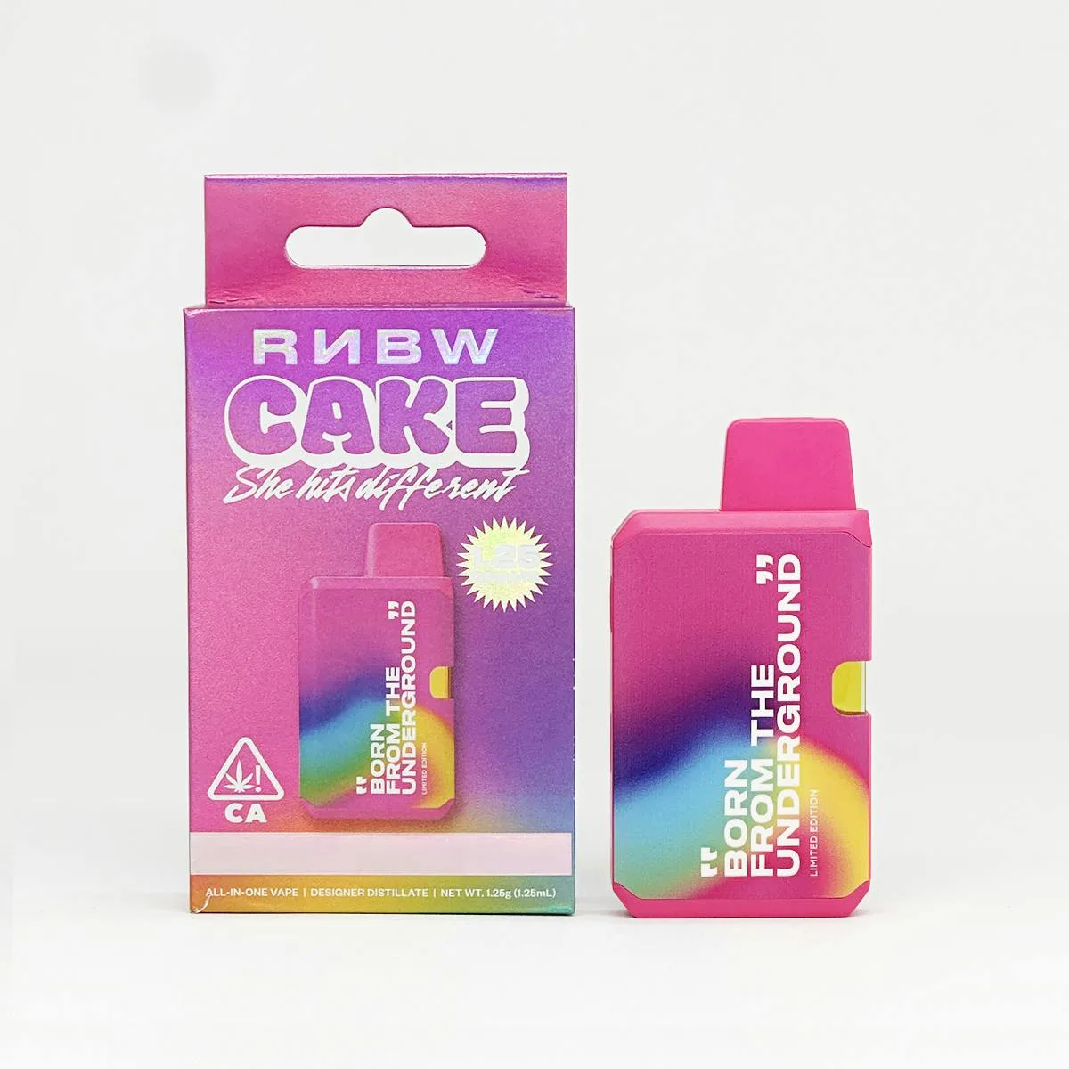 Cake - RNBW x Cake - Designer Distillate AIO - Papaya Peach Plur 1.25g