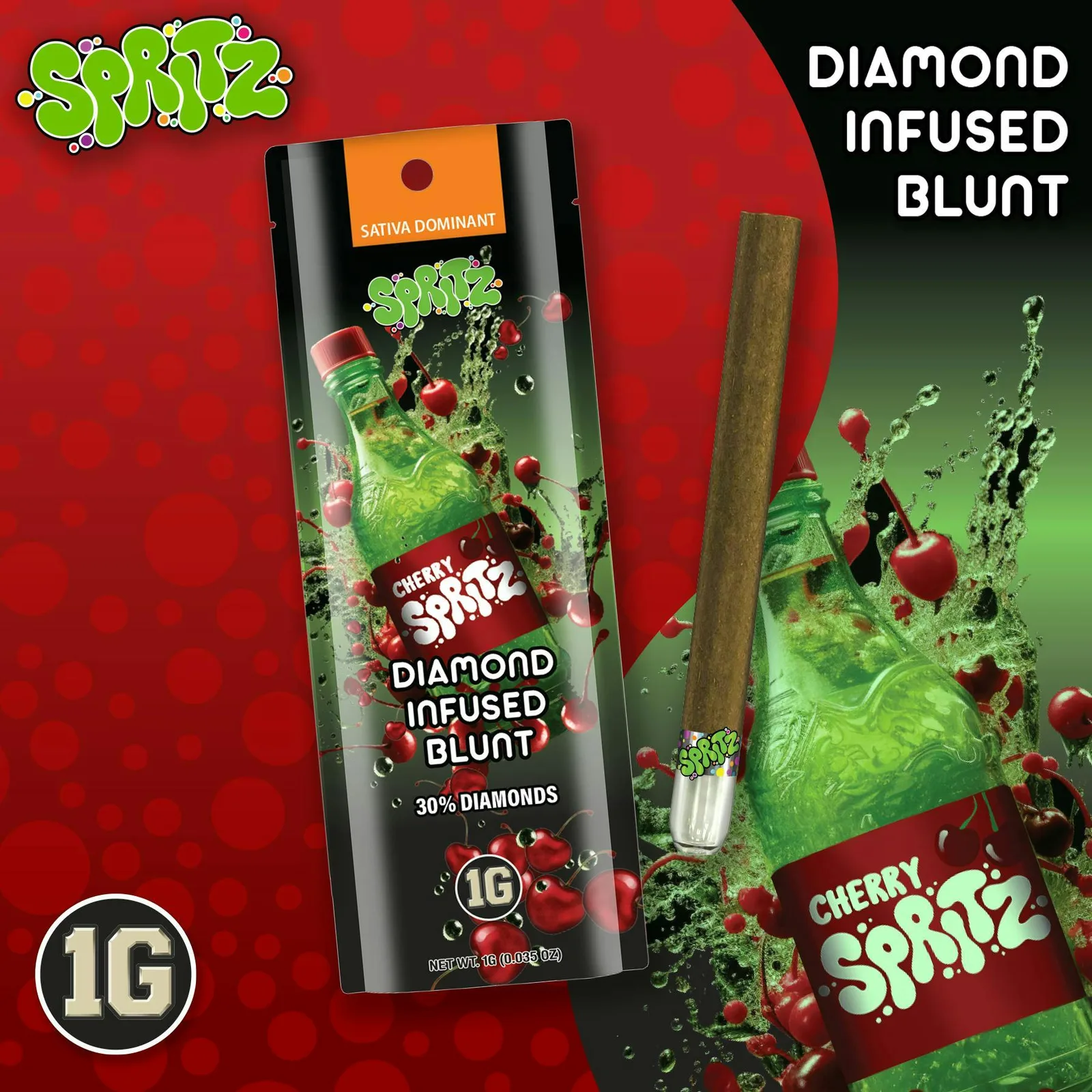 Spritz - Cherry Spritz Spritz - Infused Preroll - Blunt - 1g