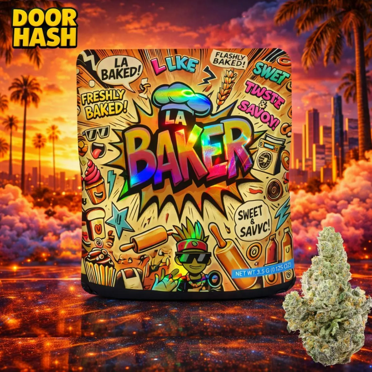 LA Baker - 3.5g(1/8oz) - Indica - Topshelf Indoor