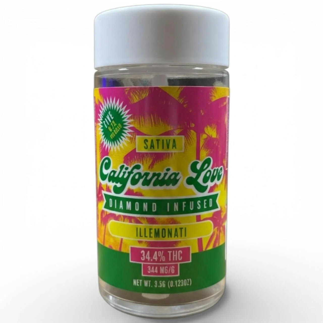 California Love; Diamond Infused 5pk Prerolls - Illemonatti (S) 3.56g