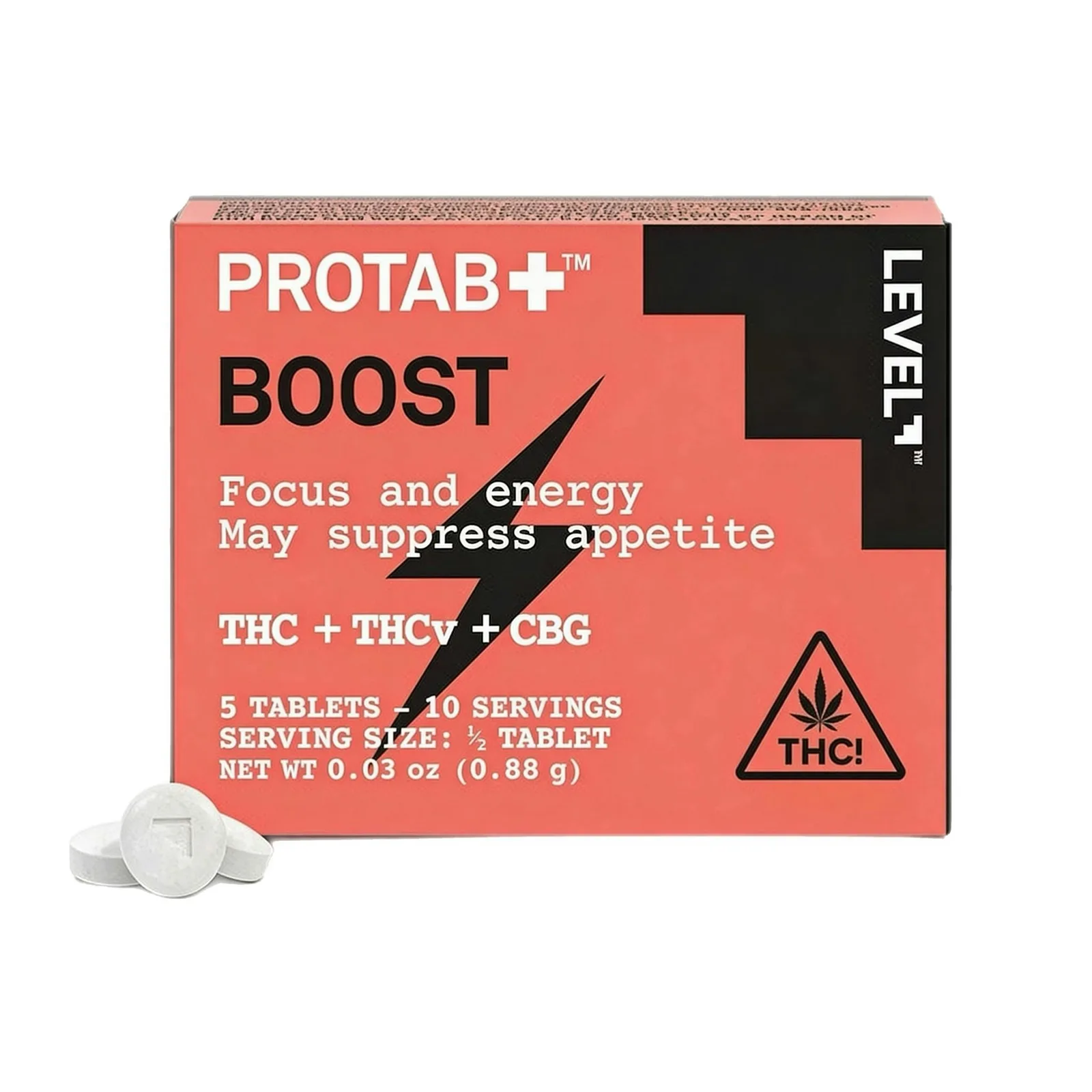LEVEL - BOOST PROTAB - EXTRA STRENGTH THC TABLETS - 5CT 20MG