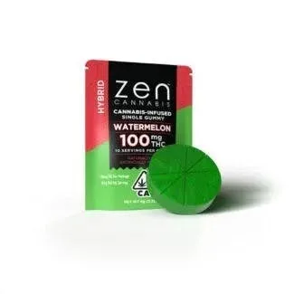 Zen- Single Watermelon Hybrid Gummy 100mg (H)