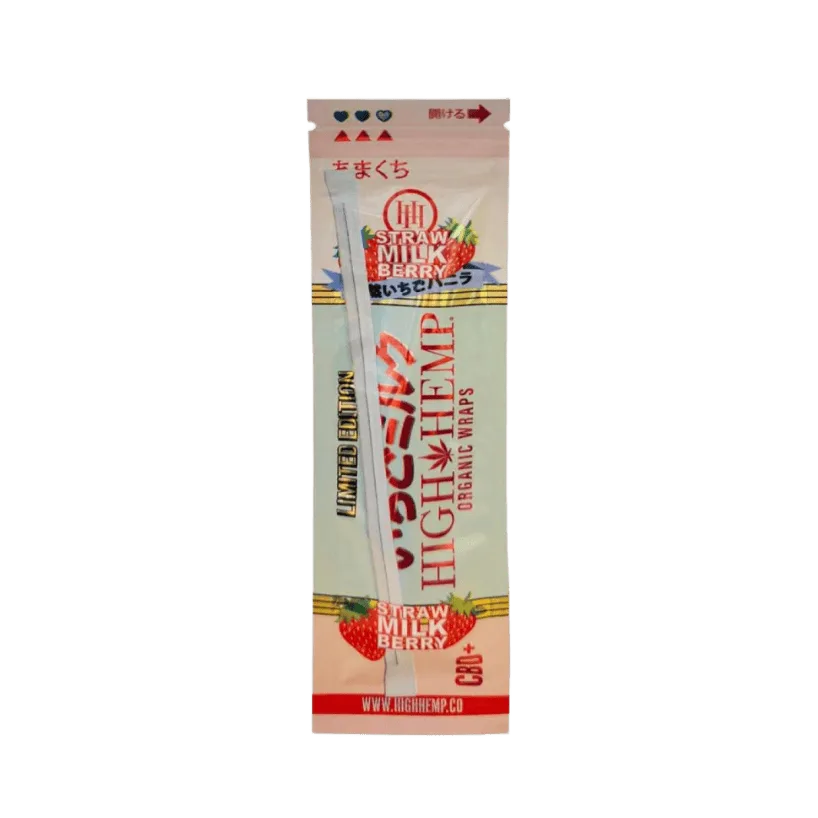STRAW MILK BERRY HEMP WRAP 2PK