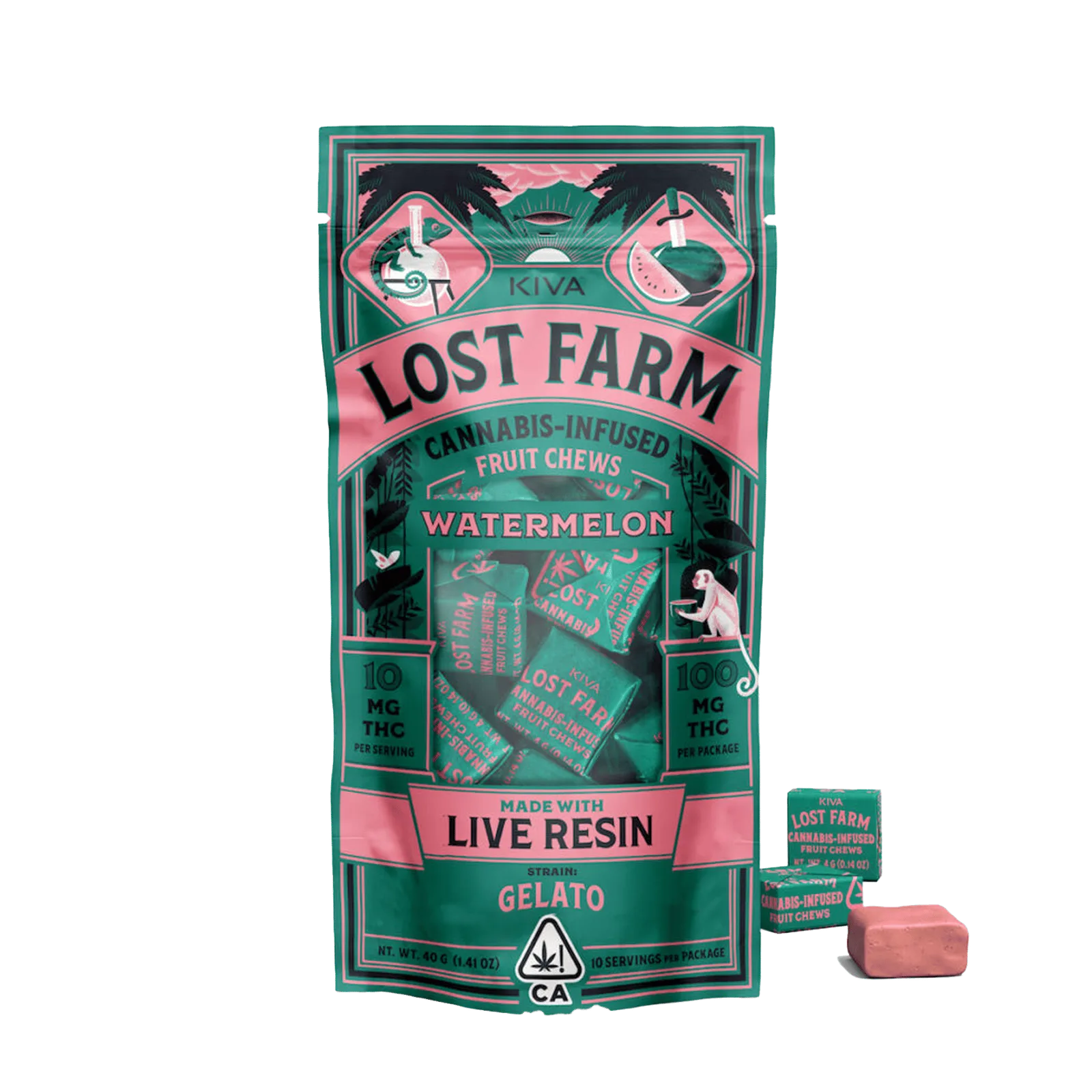Lost Farm Watermelon "Gelato" Chews - 10 Gummies